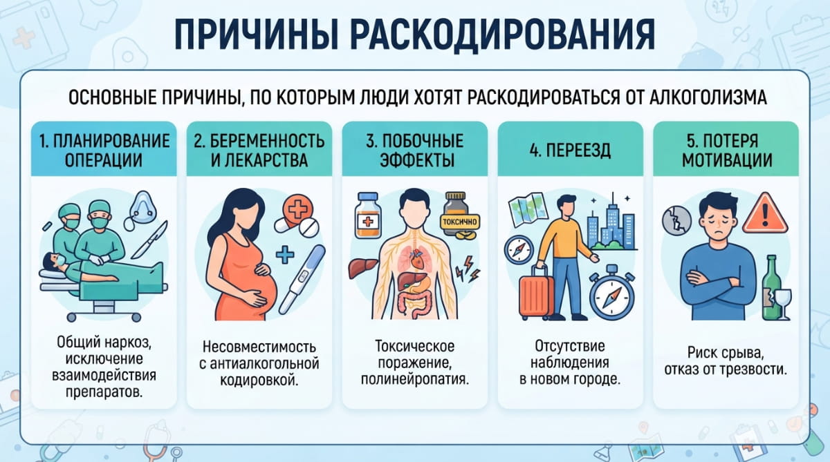 Инфографика: Причины раскодирования